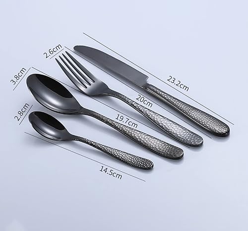 Miniatura 5 de Juego de cubiertos de 40 piezas para 8, cubiertos de acero inoxidable de grado alimenticio de alta calidad, juego de cubiertos pulido con espejo,