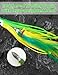 BLUEWING Tuna Feather Daisy Chain Fishing Teaser Lure with 4in Feathered Trolling Squids and Stainless Steel Hook Big Game for Tuna Mahi Wahoo Marlin, Yellow/Green