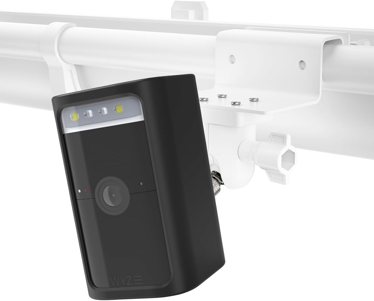 OkeMeeoGutter Mount for Wyz Battery Cam Pro, No Drill Mount for 2K HDR Rechargeable Battery Outdoor/Indoor Security Camera (White, 1 Pack)