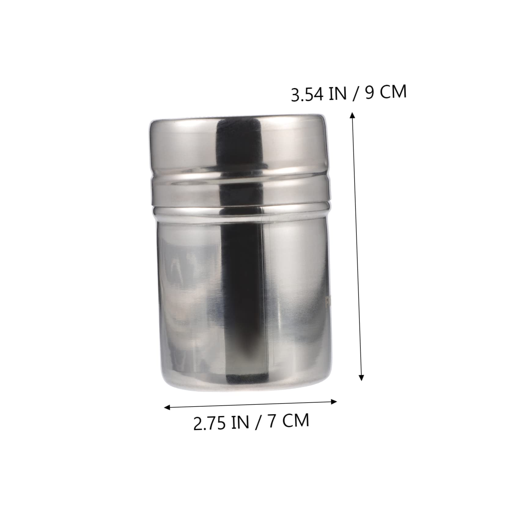 FUNOMOCYA Duster Powder Dispenser Shaker Sugar Shaker with Lid Condiment Pots Bbq Shaker Container with Lid Seasoning Shaker Coffee Shaker Sugar Shaker for Coffee Stainless Steel Silver