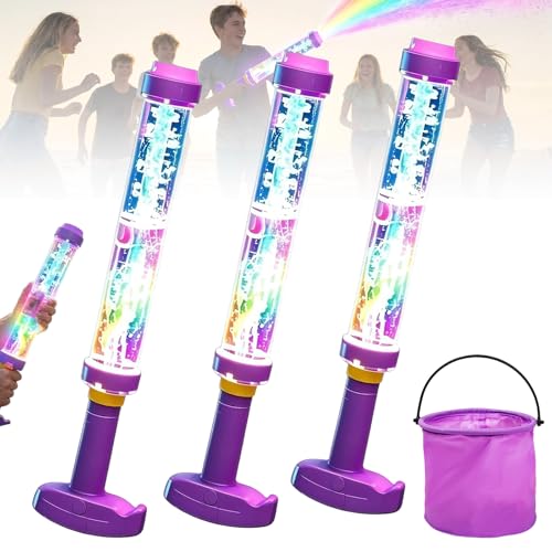 Blaster à eau haute pression avec lumières LED pour batailles aquatiques nocturnes