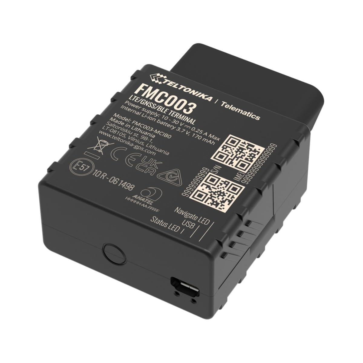 Tracker Plug & Play pour véhicules - Connexion OBD - Installation Rapide et Accessible - 4G. 2G et BLE pour TK-Eye - Micro-SIM - Lecture des paramètr