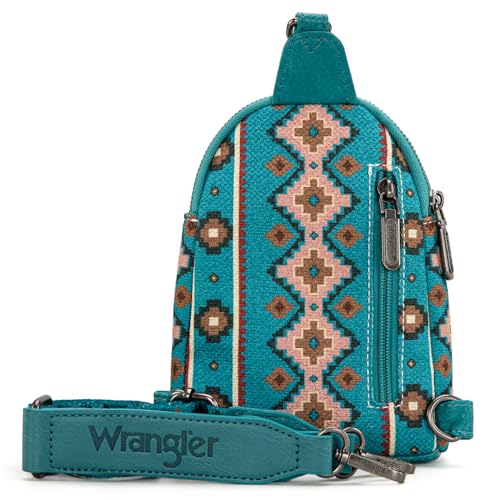 Image of Wrangler Small Sling Bag for Women, Leather Crossbody Bags Cross Body Purse Fanny Packs with Adjustable Strap for Gift