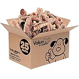 ValueBull Beef Trachea, Premium 5-6 Inch, 25 Count Bulk Pack - Natural Angus Dog Chews with Glucosamine, Chondroitin & Amino Acids