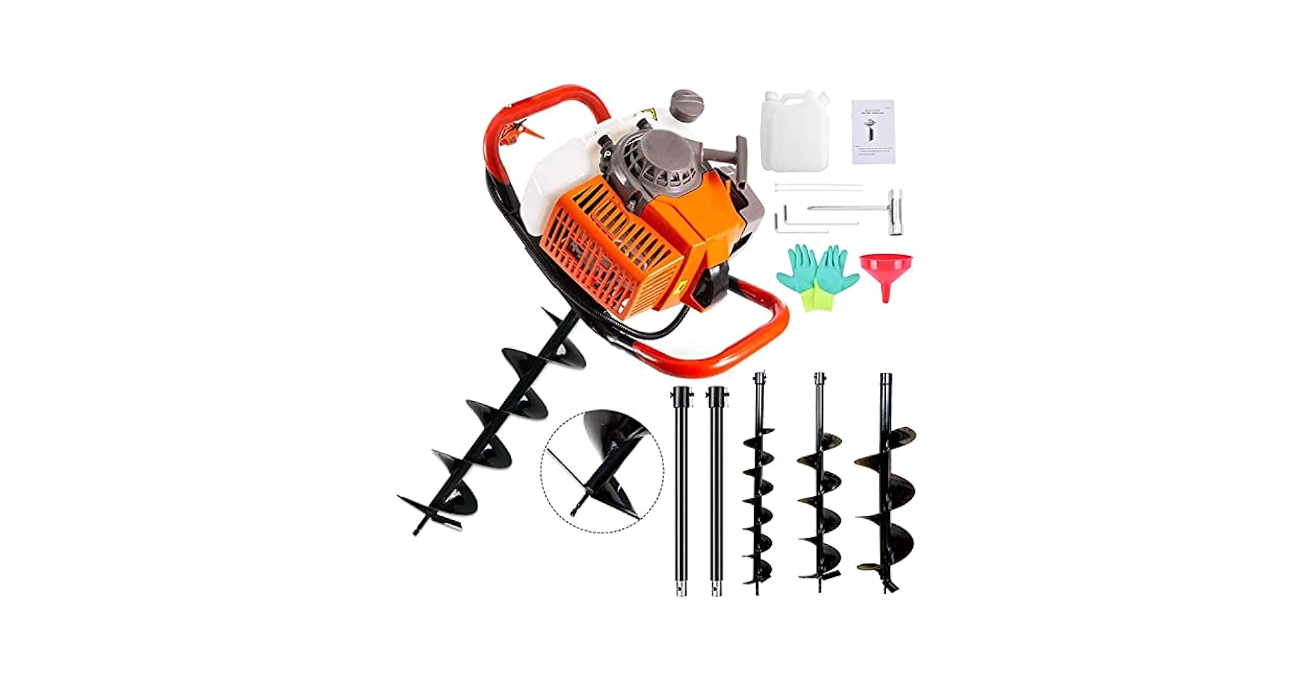 小物 niceness auger Amazon.com : PRIJESSE 72cc Post Hole Digger 2-Stroke Petrol