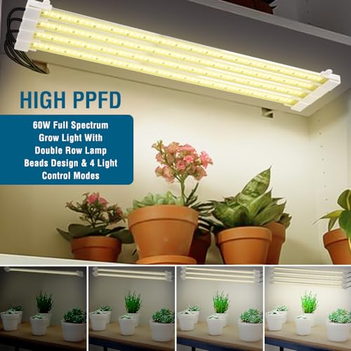 Mosthink F4 FULL SEPECTRUM Led Grow Light Strips For Indoor Plants Full Spectrum, 4 Packs Grow Light With Auto Timer 3/6/12H, Dimmable Sunlike Grow Lamp For Indoor Greenhouse,Seedling,432 Leds thumb #1
