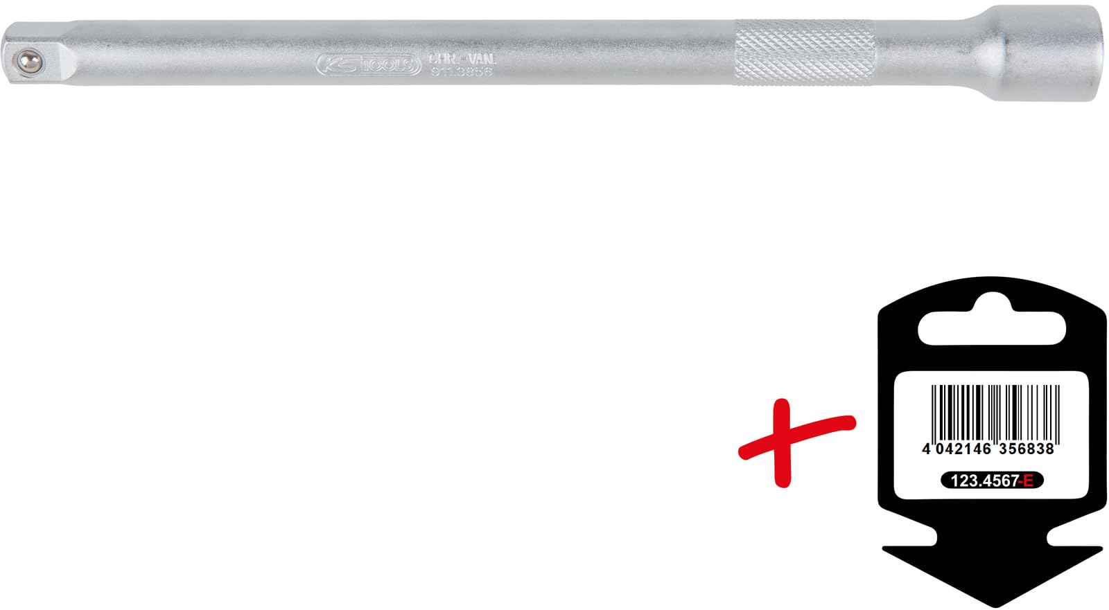'3/8 "Extension 75 mm Matt Chrome-Plated on Hanger - Image 2