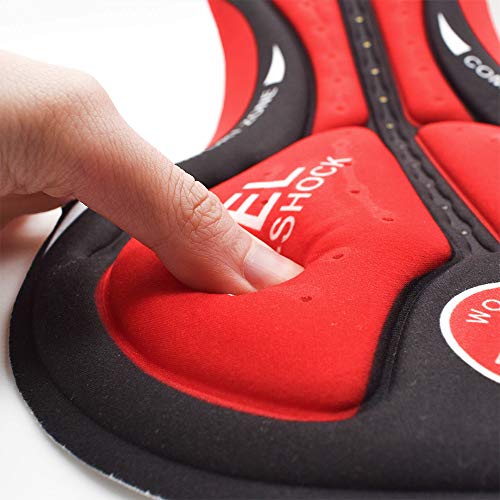 Shorts de ciclismo, Andoer Calção de ciclismo masculino 5D acolchoado BTT para bicicleta Shorts de b