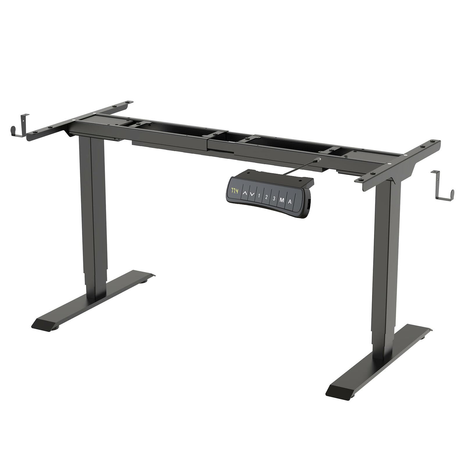 PrimeCables Dual-Motor Sit-Stand Ergo Standing Desk Frame with Charging Port | 23.6"-49.2" Adjustable Height & 43.3"-74.8" Width, Memory Presets, 275lbs Capacity | Home/Office/Gaming Use
