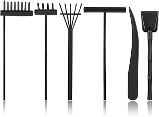 Mini Zen Garden Kit, 6 Pcs Zen Garden Rake Tools Sand Casting Kit, Sand Zen Garden, Meditation Accessories for Home Office Desk Garden Decor