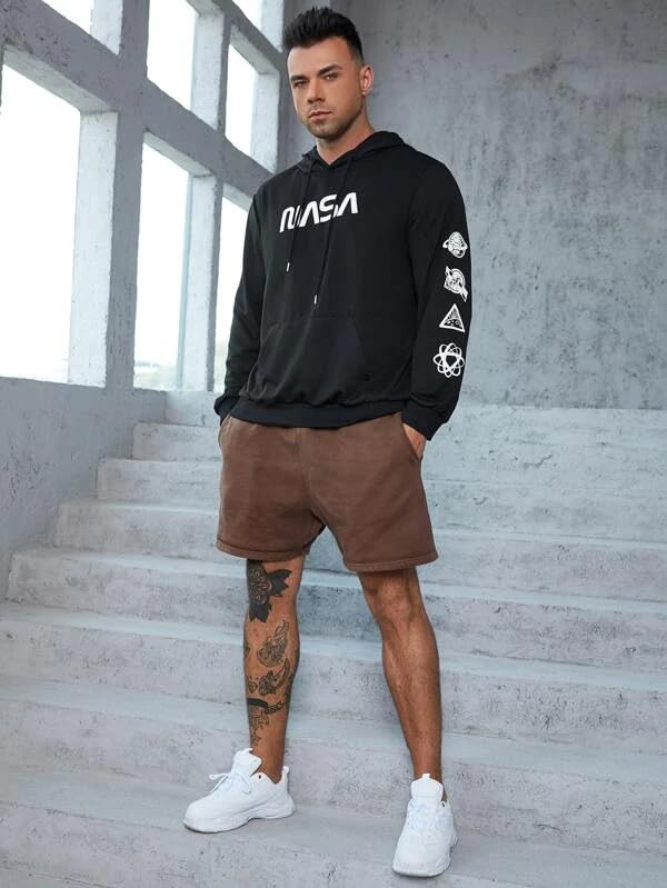 Image of SXV 'NASA Men' Printed Cool Aesthetic Sweatshirt Hoodie