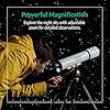 Slokey 60090 Astronomical Refractor - Portable and Powerful 24x-300x Travel Telescope - Astronomy Monoculars for Adults, Kids and Beginners - Smart Digital Telescope for Moon, Planets, and Stargazing