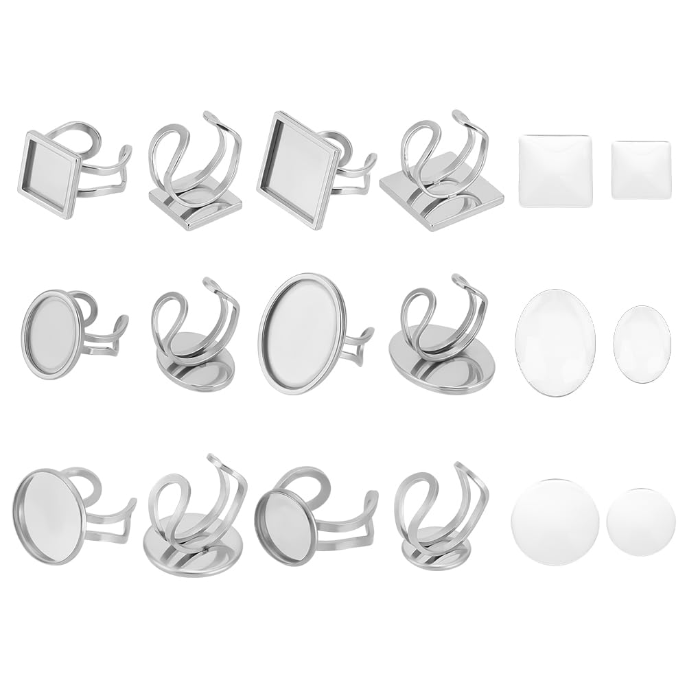 Supports de bague réglables acier inoxydable pour éliminer les problèmes de taille de doigt