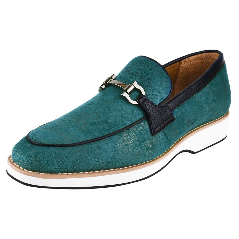 Libertyzeno Mens Tuxedo Canvas Textile Noble Penny Loafers  display picture 2