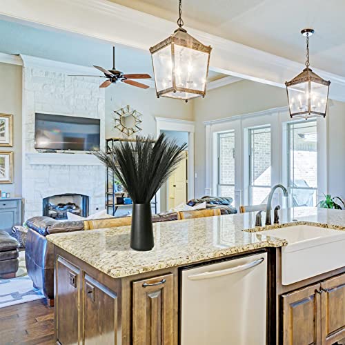 Mandy's 20Pcs Black Silk Pampas Grass Artificial Flowers 18" For Home Kitchen Wedding Decorations Wedding Floral Arrangement (Vase Not Include) #TOP4