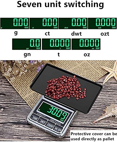 Báscula digital de bolsillo portátil precisión 0.01g 500g miniatura 4