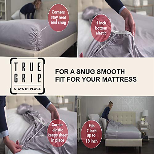 Color Sense- 600 Thread Count-Rich Cotton Sateen- 4 Piece Sheet Set-Flat Sheet-Fitted Sheet- 2 Pillowcases-Queen Size- Gold Color