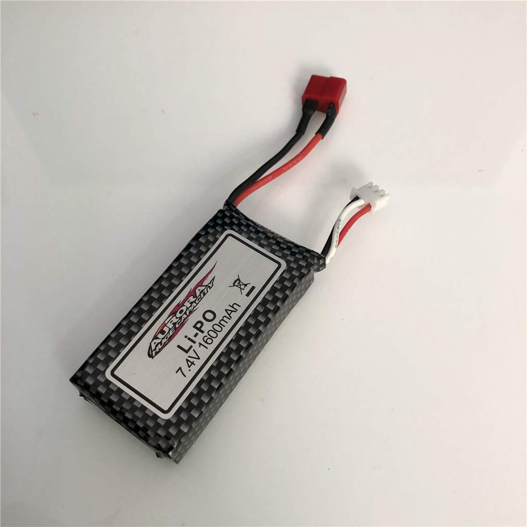 Batterie Lipo 7.4V 1600mAh – Pièce Détachée Pour Voiture RC 1/10 9125 – Portable Et Rechargeable