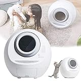 arenero autolimpiable scoopfree MODO INTELIGENTE DE UNA TECLA: después de instalar la arena para gatos, presione y mantenga presionado el botón de encendido para comenzar la vida inteligente de la mascota. Puede cambiar a manual (M) con una tecla y el modo depende de sus preferencias.