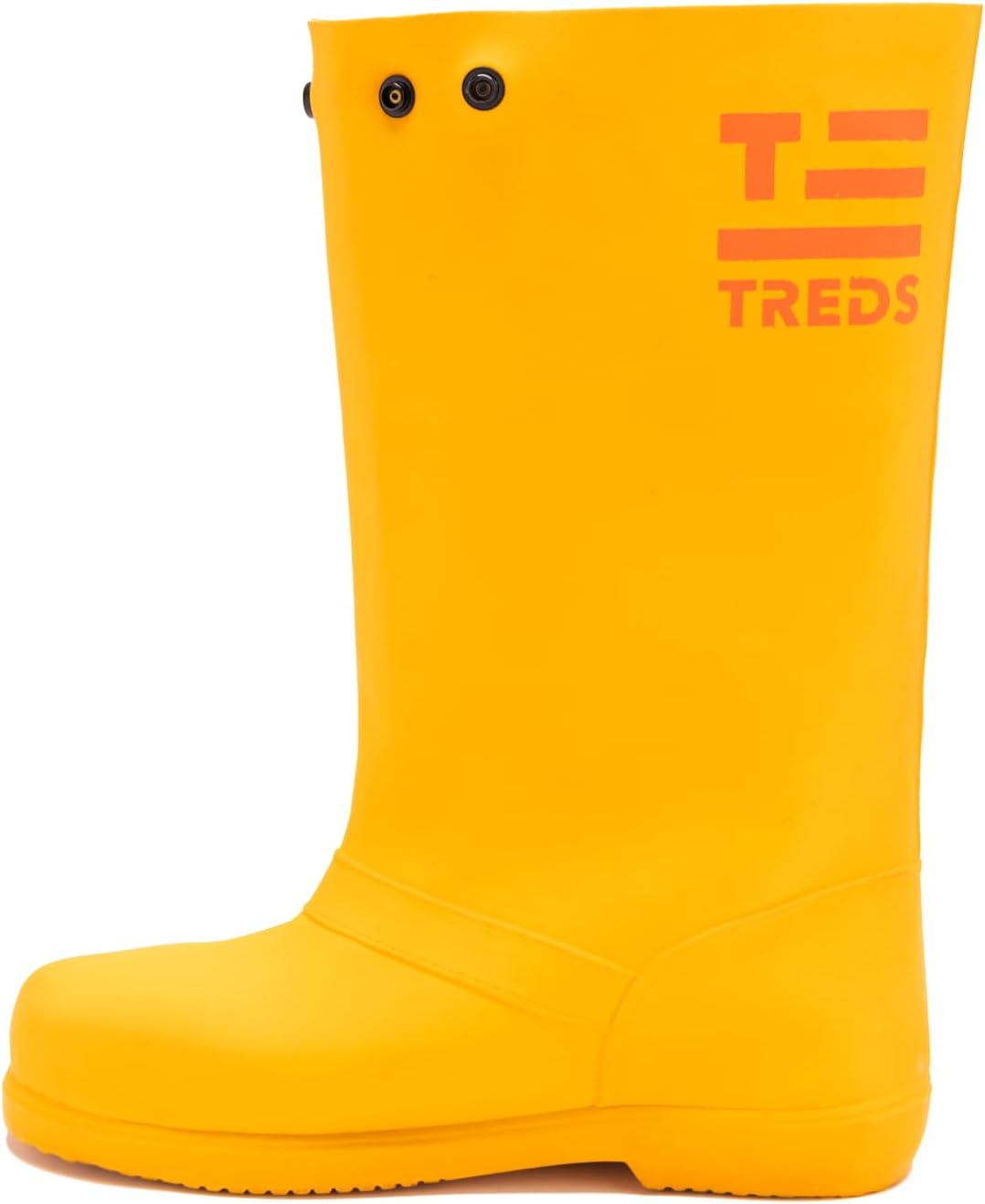 TREDS Rubber Concrete Boot, Pull-On Overboot for Construction, Mud & Snow, Size L/XL (12-13), 17" Ht, Yellow
