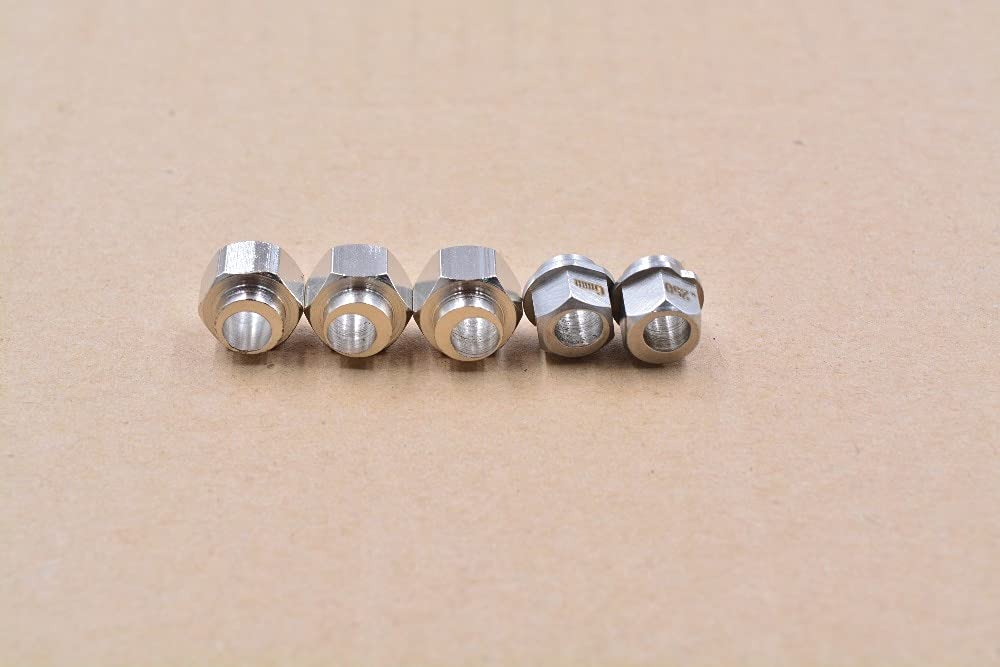 Lysee 3D Printer Parts & Accessories - 3D Printer Eccentric Column Isolation Aluminium Profile nut Hexagonal bore 5mm Height 6mm 6.35mm - (Size: 4pcs 6mm A, Color: Stainless Steel)