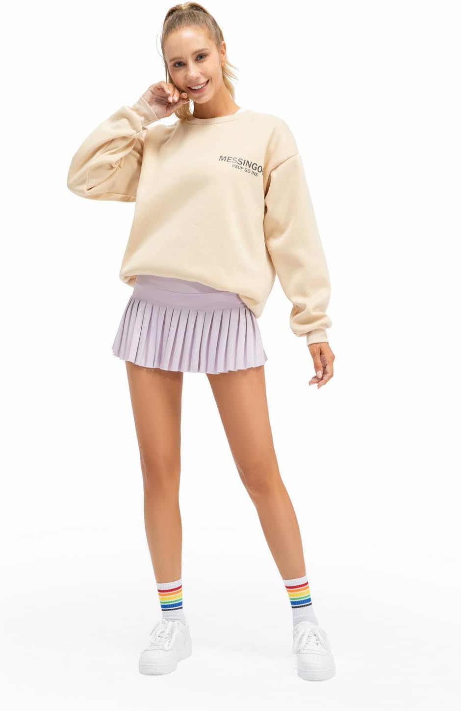 Raroauf Womens Pleated Tennis Skirts with Shorts High Waisted Mini Skirt Golf Skort Athletic Skirts Workout Pickball - Image 4