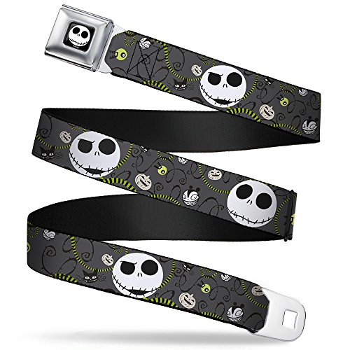 Buckle-Down Seatbelt Belt - NBC Jack Expressions/Halloween Elements Gray - 1.0