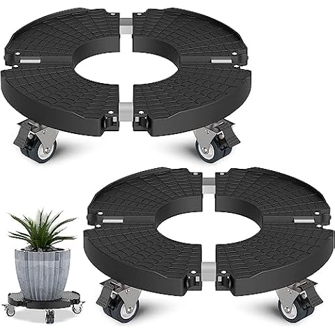 WELDUN Adjustable Plant Caddy with Wheels Cover