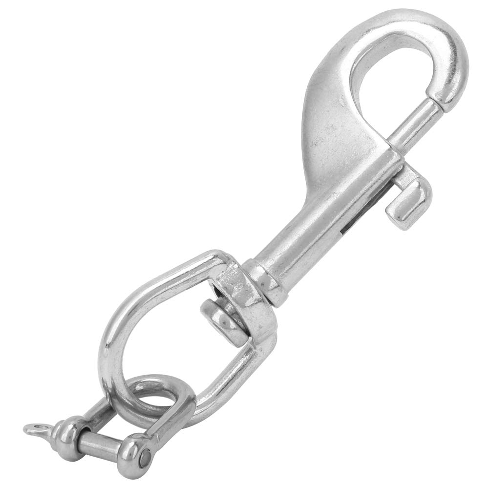 Single End Bolt Snap,Diving Single End Bolt Snap,Stainless Steel Swivel Eye Bolt Snap Hook for Scuba Diving, Flag Pole Rope, Dog Leash, Camera Strap