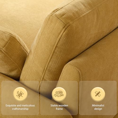 Sillón Chenille Plegable Amarillo miniatura 4