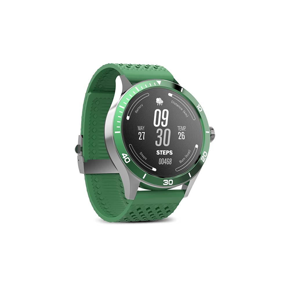 FOREVER Smartwatch AMOLED ICON II AW-110 dodatkowy pasek, wyświetlacz 1,3" 360 x 360 pikseli, IP68, Bluetooth v 5.1, czas czuwania 10 dni, akumulator litowo-jonowy 310 mAh, czas ładowania 2 godziny