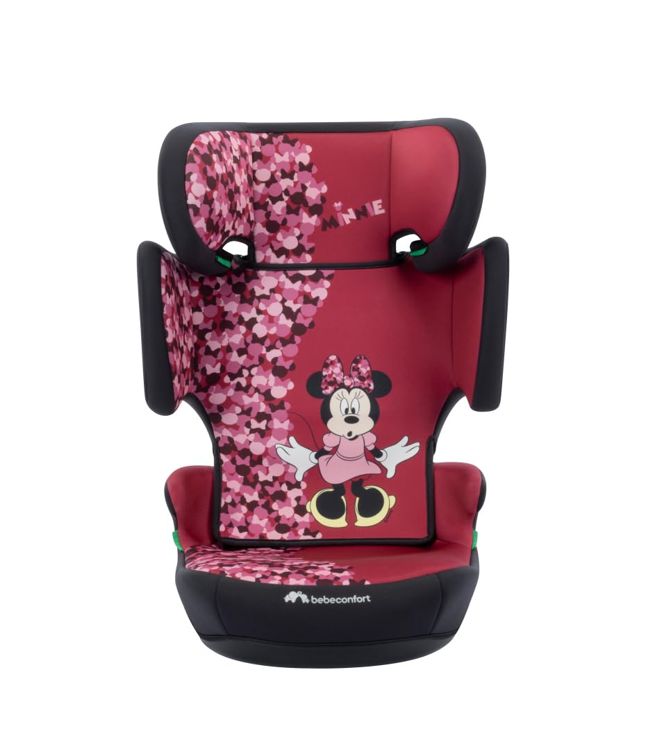 Bebeconfort Disney Hera i-Safe, Reboarder Kindersitz, 3,5–12 Jahre (100–150 cm), Kindersitz Miss Minnie, Klappbarer, Gurtinstallation, 14 Kopfstützenpositionen, Fun Minnie