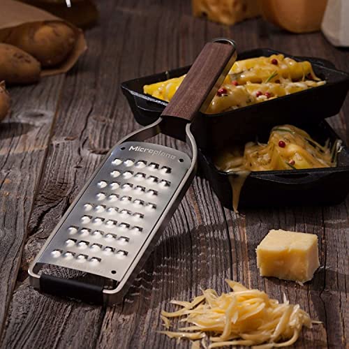 Microplane Master Series Stainless Steel Grater And Zester 5 Piece Gift Set With Walnut Wood Handles - Coarse, Fine, Ribbon, Extra Coarse And Zester Blades #TOP3