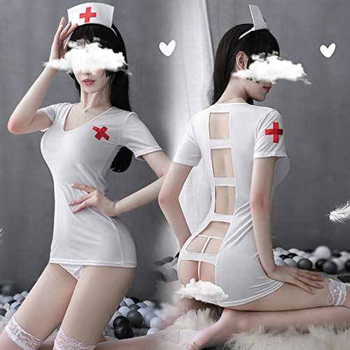 SINMIUANIME Lingerie feminina lingerie lingerie sexy uniforme de enfermeira adulto fantasia cosplay