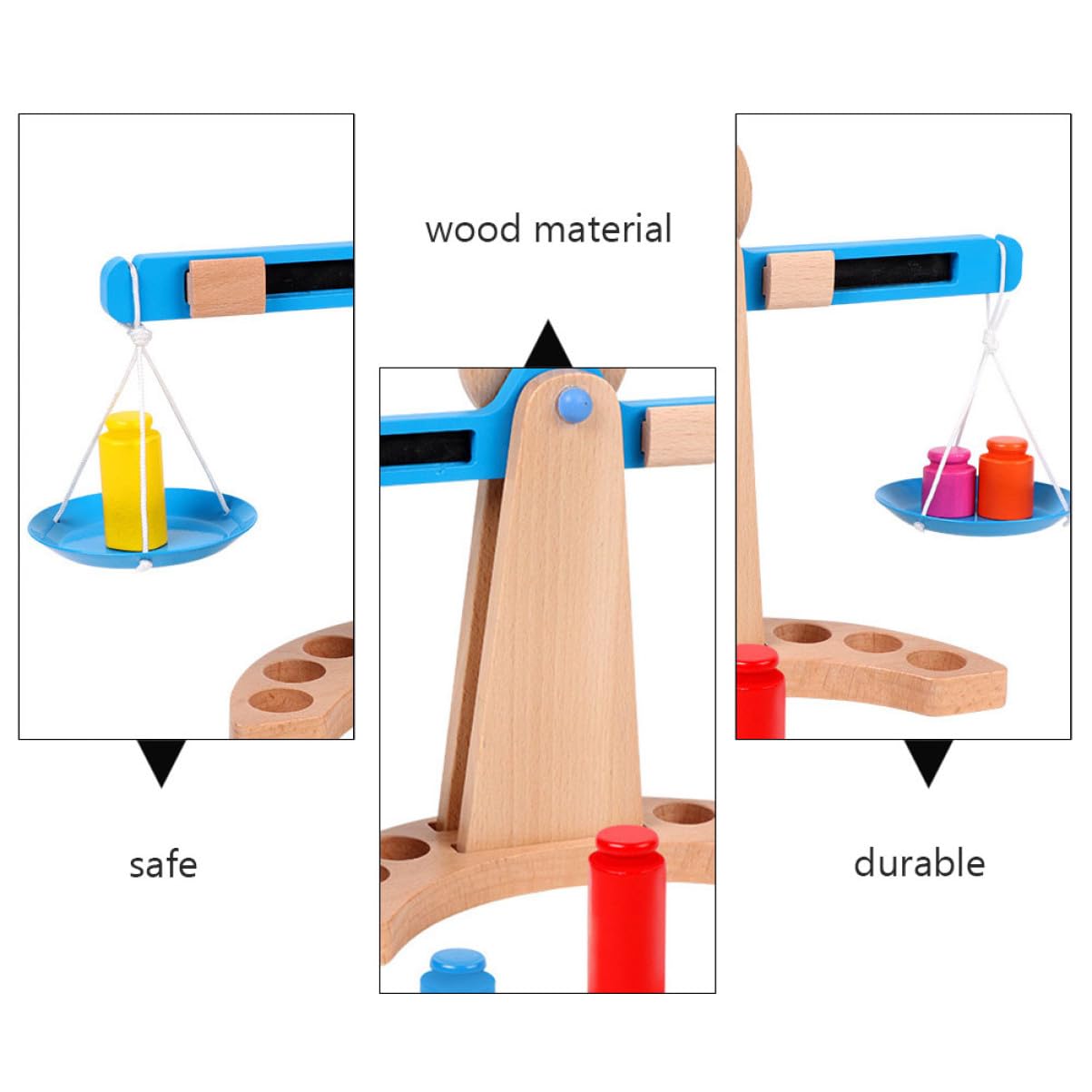 HANABASS Juguete de Madera para Bebés Desarrollo de Equilibrio y Cálculo Juguete Didáctico para Niñas Diseño Seguro y de Madera de Haya