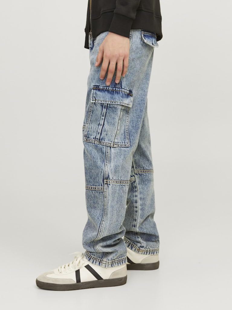 JACK&JONES JUNIOR Jjichris Jjwade Cargo Mf 148 Sn Jnr - Dżins Chłopcy