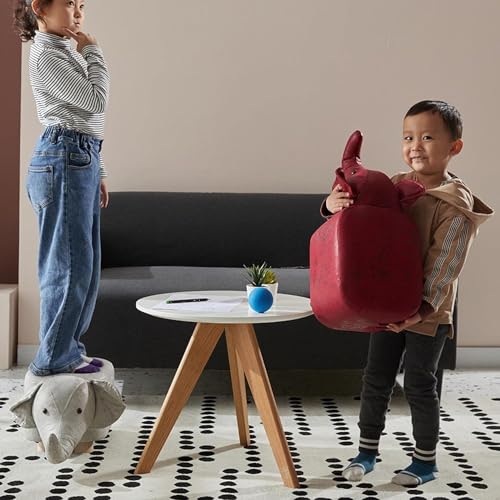 Tabouret à langer et pouf enfant hippopotame blanc à offrir