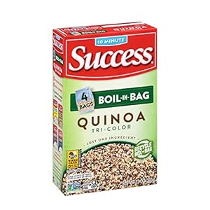 Success Boil-In-Bag Quinoa, Quick Tri-Color Quinoa, 12-Ounce Box