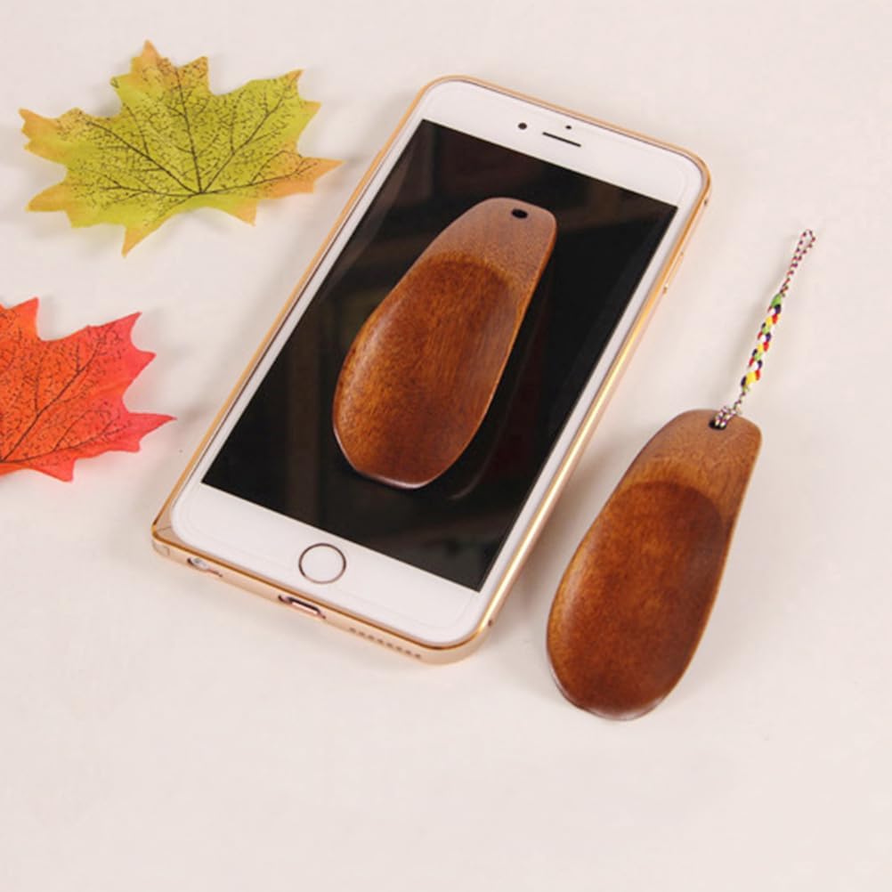 Wooden Shoe Horn with Hanging Strap Portable Shoehorn for Travel Smooth Shoe Helper for Men Women Kids Compact Spoon for Easy Sliding 3.34 X 1.29 X 0.19 in