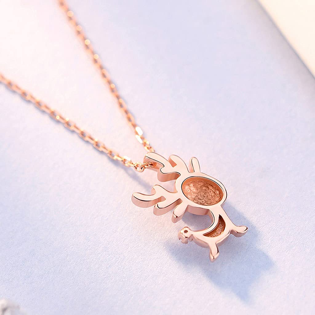 Collane con Ciondolo Squisite collane in Argento Sterling, collane for Donna, modellazione di Cervi, Le Gemme Scintillanti sulle collane con Ciondolo Coda