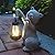 Qobumy Cat Solar Garden Statues,Resin Cat Figurine Decorations with Solar Lights Lantern, Outdoor Figurines Lawn Cats Statue Decor Art for Lawn,Yard, Balcony Ornament,Gift for Garden Home Mom.
