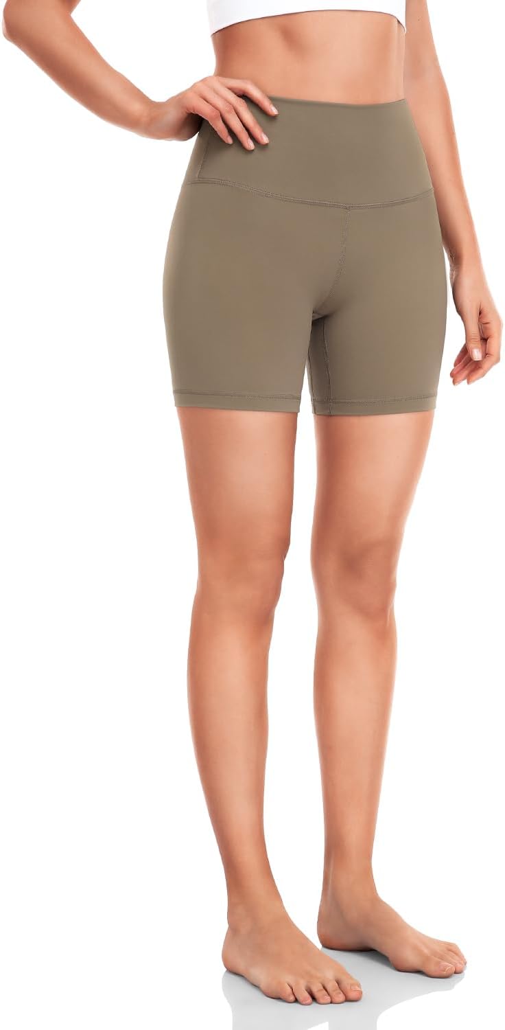 HeyNuts Workout Pro Biker Shorts 4''/ 6'', Compression High Waisted Workout Shorts - Image 4