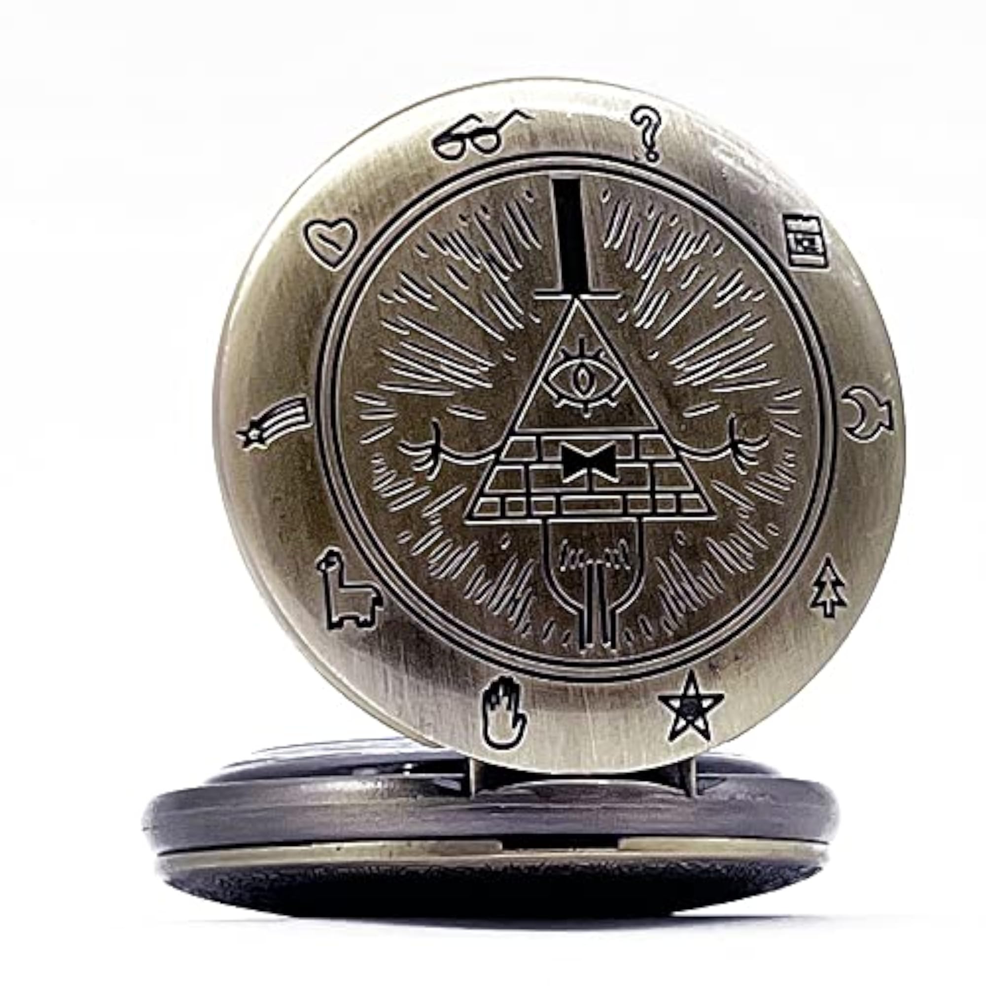 Vintage Quartz Pocket Watch with Arabic Numerals