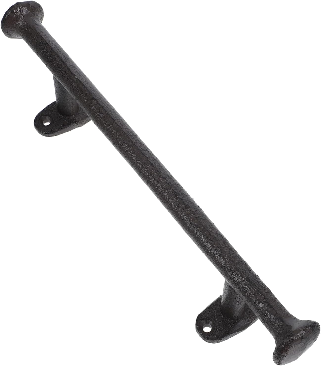 NUOBESTY European Vintage Cast Iron Door Pull Handle for Garden Gate Heavy Duty Black Antique Design Rustic Farmhouse Style for Shed Barn Outdoor Use