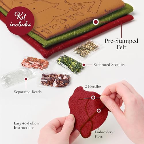 Bucilla, Felt Applique 2 Piece Wall Hanging Kit, Pumpkin Patch Pair, Perfect for Holiday DIY Arts and Crafts Projects, 89712E by Bucilla - Used condition - Image 3