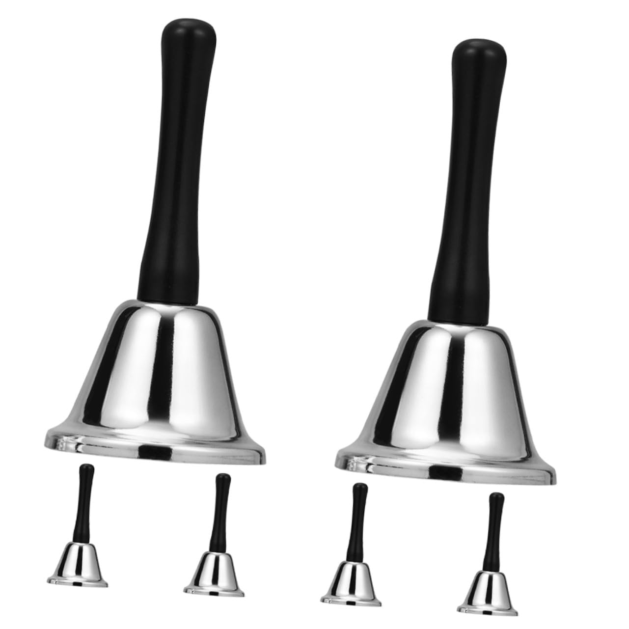 STOBAZA 6pezzi Campane da Tavolo in Metallo Campanello Portatile per Feste Decorazioni Natalizie Campane Campanello Mano per Ristorante e Hotel