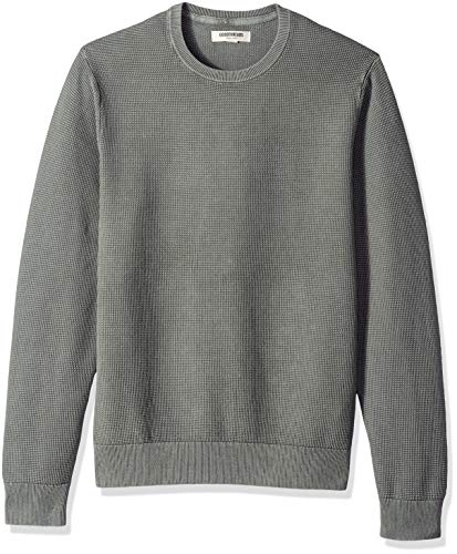 Amazon Brand - Goodthreads Men's Soft Cotton Thermal Stitch Crewneck Sweater, Washed Grey, X-Large