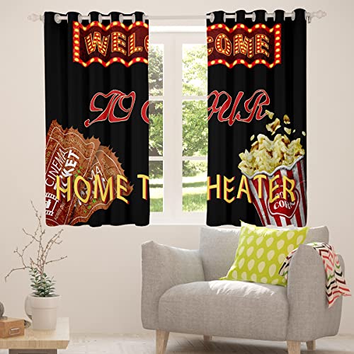Cortinas de palomitas de maiz con tejido suave y resistente de estetica retro 6
