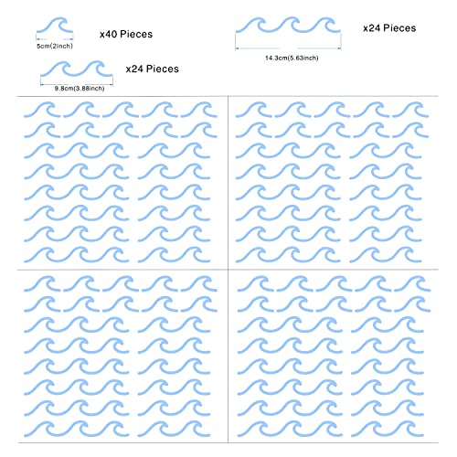 88 piezas pack vinilos olas oceánicas para pared miniatura 4