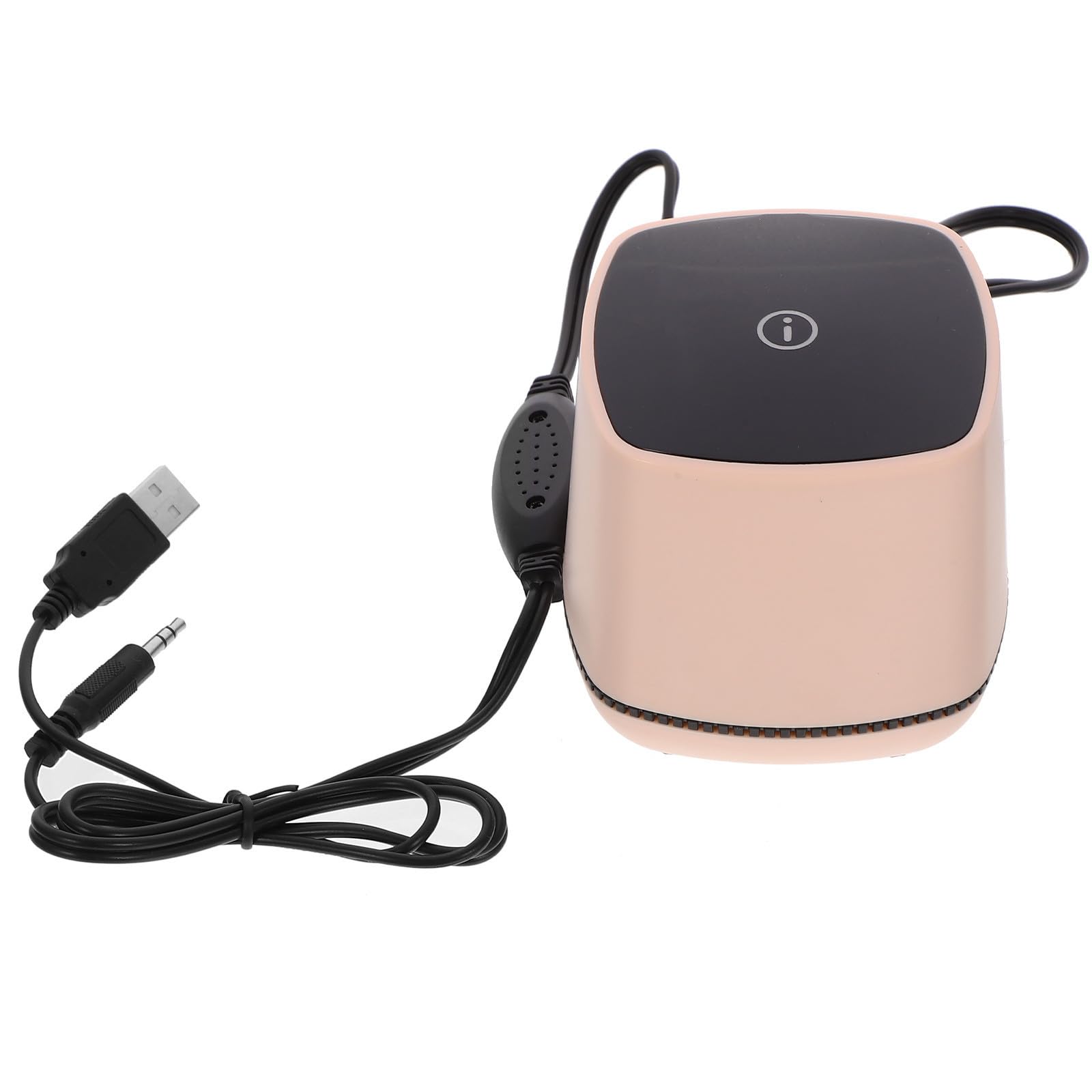 Mini altavoz de computadora USB rosa para ahorrar espacio en mesa 8